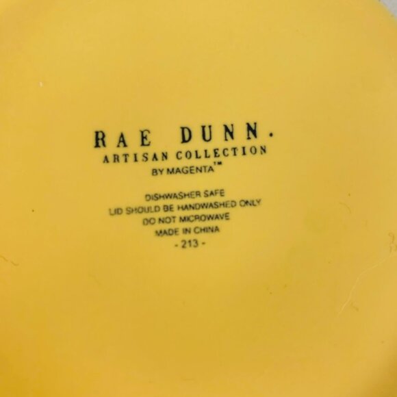Rae Dunn Yellow Ceramic Canister Crack Me Up Lid Kitchen Decor Farmhouse - Picture 10 of 16
